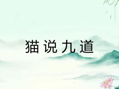 猫说九道
