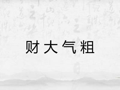 财大气粗