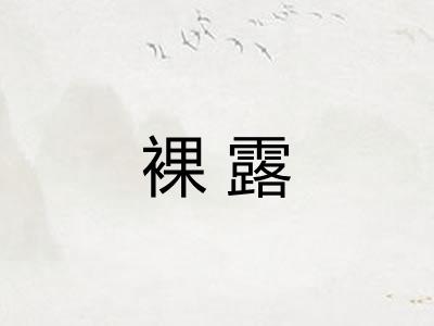 裸露