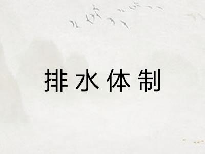 排水体制