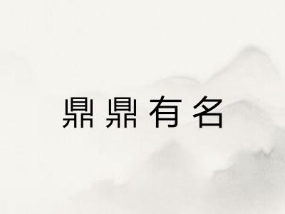 鼎鼎有名