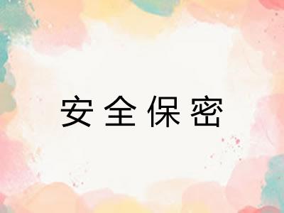 安全保密