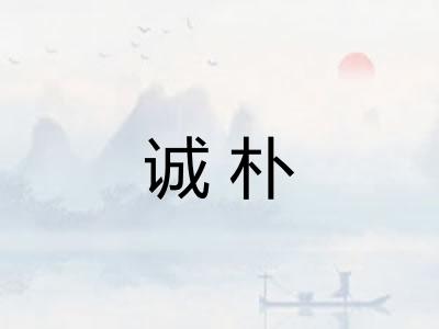诚朴