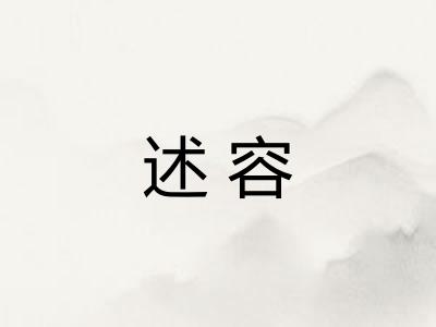 述容