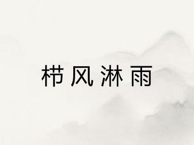 栉风淋雨