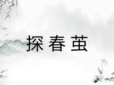 探春茧