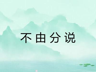 不由分说