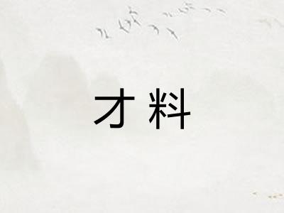 才料