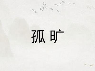 孤旷