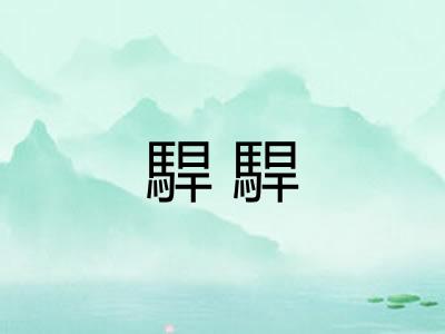 駻駻