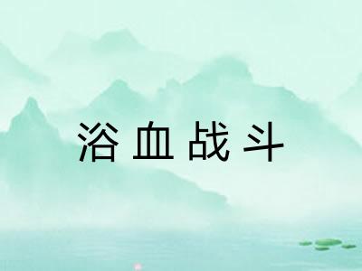 浴血战斗