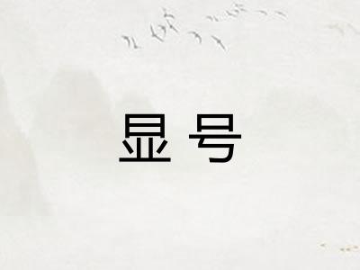 显号