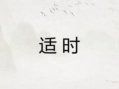适时