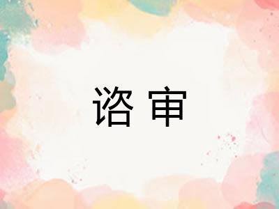 谘审