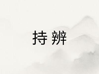 持辨