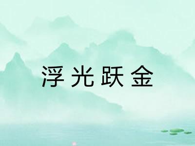 浮光跃金