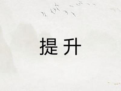 提升