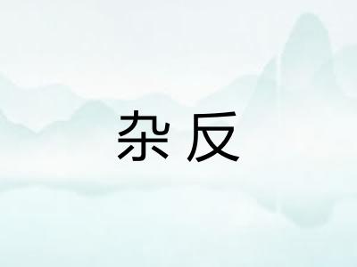 杂反