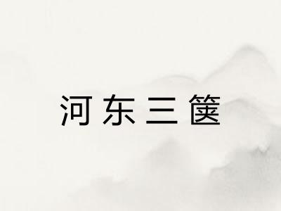 河东三箧
