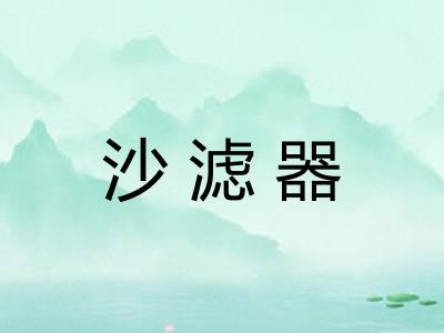 沙滤器