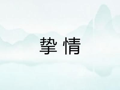 挚情