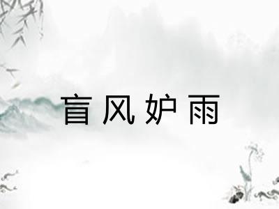 盲风妒雨