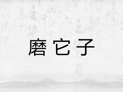 磨它子