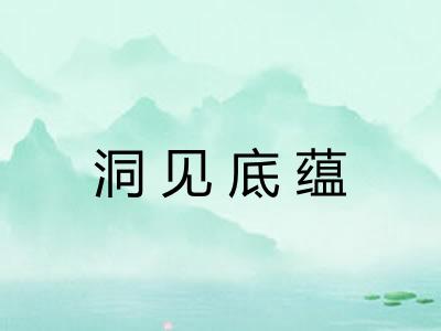 洞见底蕴
