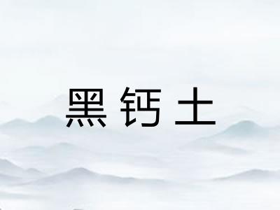 黑钙土