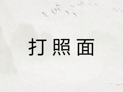 打照面