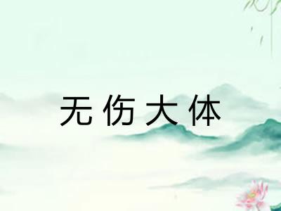 无伤大体