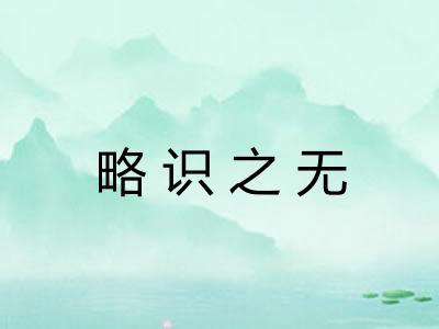 略识之无