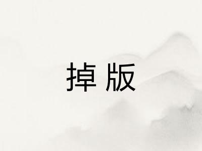 掉版