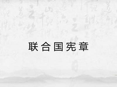 联合国宪章