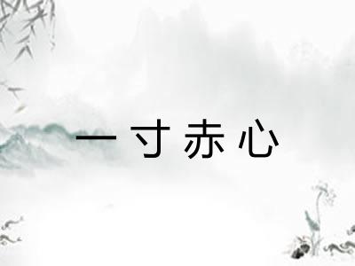 一寸赤心