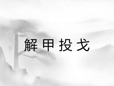 解甲投戈