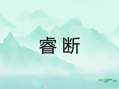 睿断