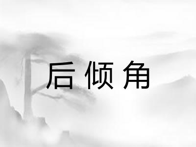 后倾角