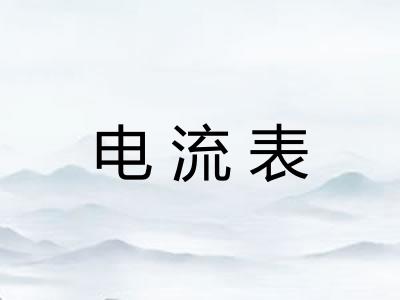 电流表