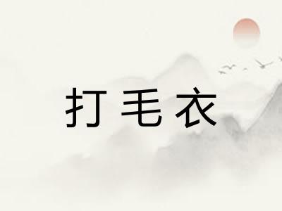 打毛衣
