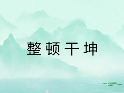 整顿干坤