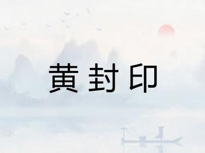 黄封印