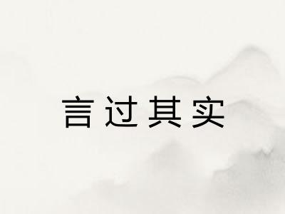 言过其实