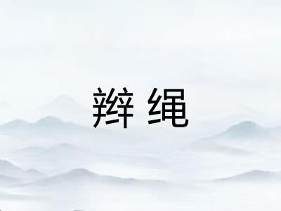 辫绳