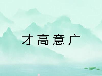 才高意广