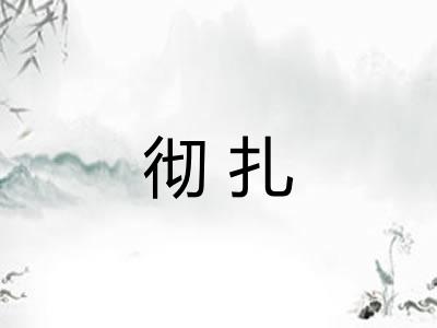 彻扎