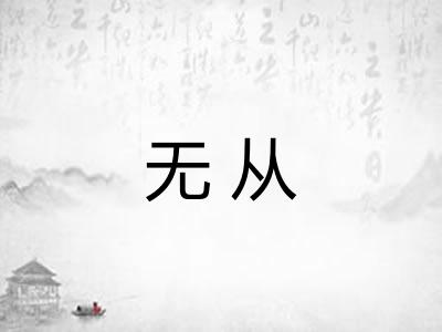 无从