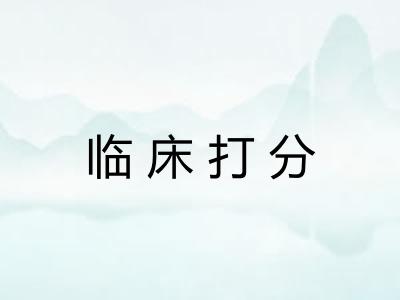 临床打分