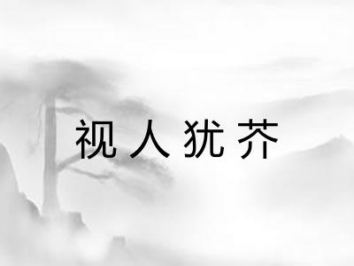 视人犹芥