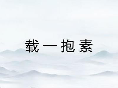 载一抱素